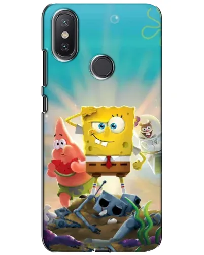 Чехол для Xiaomi Mi A2 Lite с картинкой «Спанч Боб победитель»