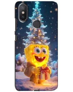 Чехол для Xiaomi Mi A2 Lite с картинкой «Рождественский Спанч Боб»