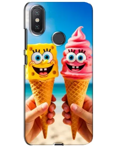 Чехол для Xiaomi Mi A2 Lite с картинкой «Спанч Боб мороженое»