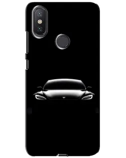 Чехол для Xiaomi Mi A2 Lite с картинкой «Фары Tesla Night»