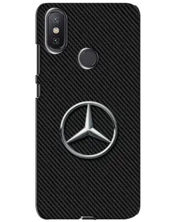 Чехол для Xiaomi Mi A2 Lite с картинкой «Карбоновый Mercedes стиль»