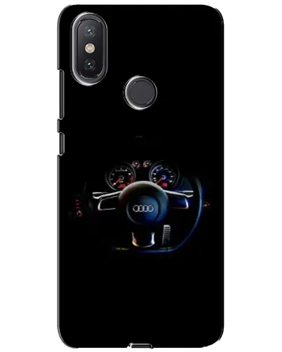 Чехол для Xiaomi Mi A2 Lite с картинкой «Салон Audi — руль»