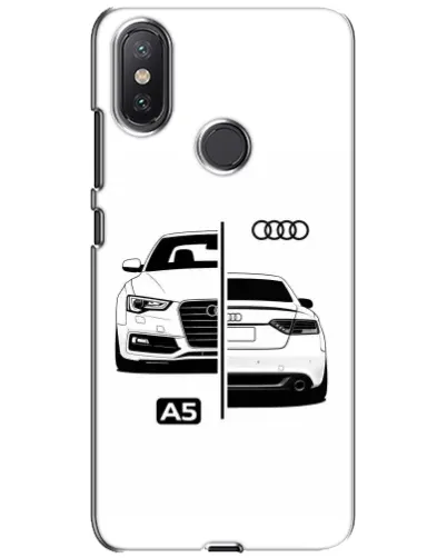 Чехол для Xiaomi Mi A2 Lite с картинкой «Audi — контрастный дизайн»