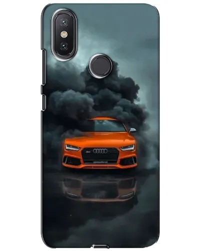 Чехол для Xiaomi Mi A2 Lite с картинкой «Audi в облаках дыма»