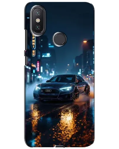 Чехол для Xiaomi Mi A2 Lite с картинкой «Ночной город и Audi»