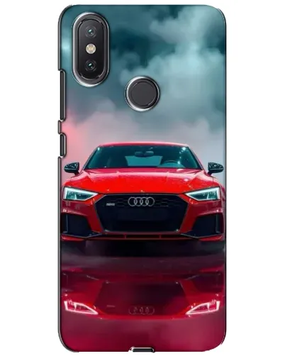 Чехол для Xiaomi Mi A2 Lite с картинкой «Audi RS — красный стиль»
