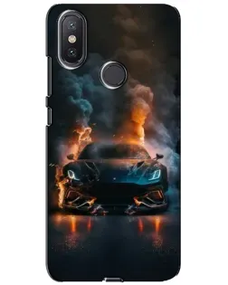 Чехол для Xiaomi Mi A2 Lite с картинкой «Lamborghini дымная эстетика»