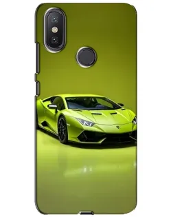 Чехол для Xiaomi Mi A2 Lite с картинкой «Салатовый Lamborghini Huracan»
