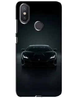 Чехол для Xiaomi Mi A2 Lite с картинкой «Черный Lamborghini Aventador»