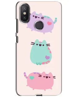 Чехол для Xiaomi Mi A2 Lite с картинкой «Pusheen трио»