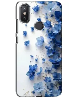 Чохол для Xiaomi Mi A2 Lite з картинкою «Блакитний квітковий каскад»