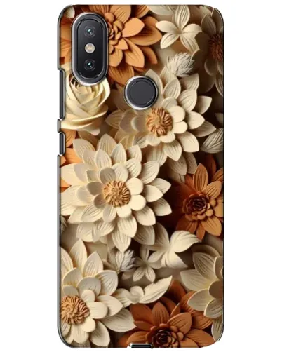Чехол для Xiaomi Mi A2 Lite с картинкой «Бежевый флористический декор»
