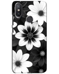 Чохол для Xiaomi Mi A2 Lite з картинкою «Монохромні айстри»