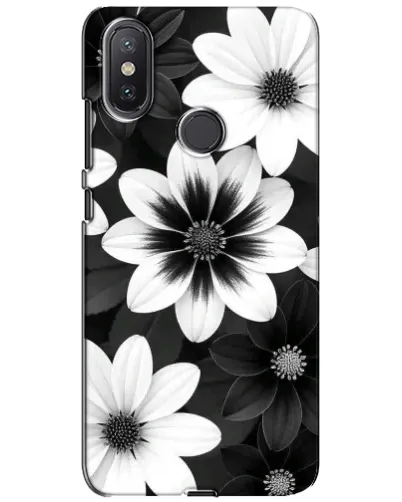 Чехол для Xiaomi Mi A2 Lite с картинкой «Монохромные астры»