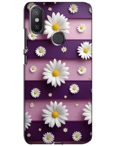 Чехол для Xiaomi Mi A2 Lite с картинкой «Ромашки на фиолетовом»