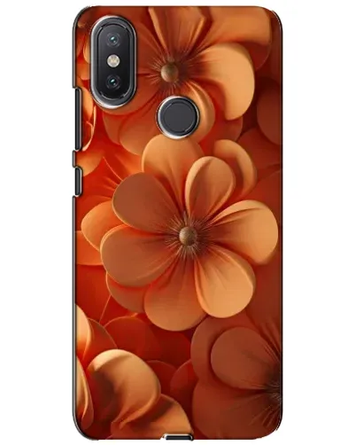 Чехол для Xiaomi Mi A2 Lite с картинкой «Оранжевый макро цветок»