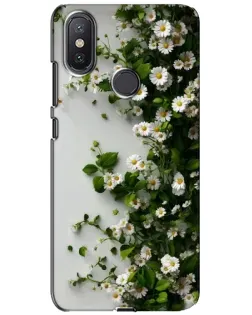 Чохол для Xiaomi Mi A2 Lite з картинкою «Гілка дрібних білих квітів»