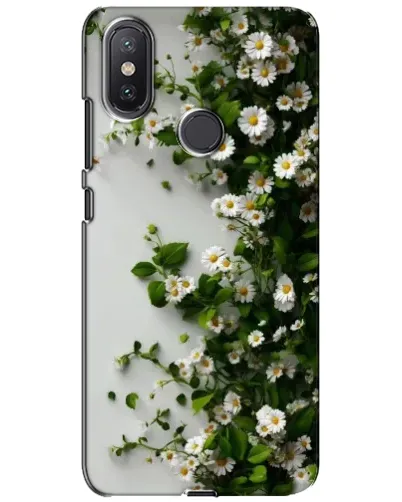 Чехол для Xiaomi Mi A2 Lite с картинкой «Ветка мелких белых цветов»