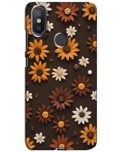 Чехол для Xiaomi Mi A2 Lite с картинкой «Узор из маленьких подсолнухов»