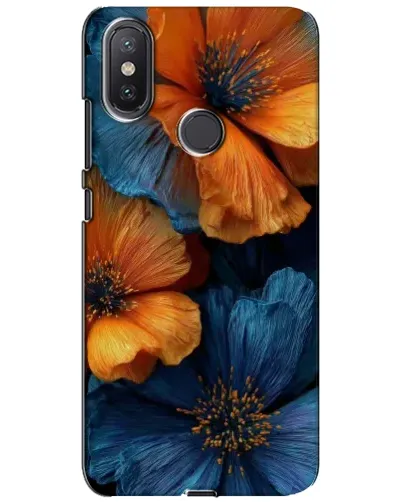 Чехол для Xiaomi Mi A2 Lite с картинкой «Яркая сине-оранжевая флора» Чехол для Xiaomi Mi A2 Lite с картинкой «Яркая сине-оранжевая флора»