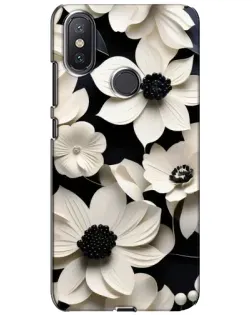 Чохол для Xiaomi Mi A2 Lite з картинкою «Об'ємні білі квіти»