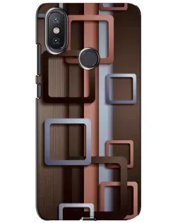 Чохол для Xiaomi Mi A2 Lite з картинкою «Коричневі об'ємні квадрати» Чохол для Xiaomi Mi A2 Lite з картинкою «Коричневі об'ємні квадрати»