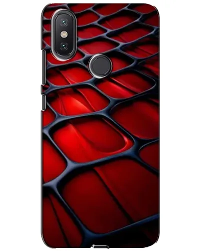 Чехол для Xiaomi Mi A2 Lite с картинкой «Красная глянцевая сетка»