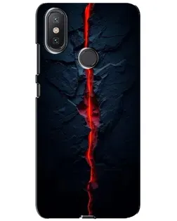 Чехол для Xiaomi Mi A2 Lite с картинкой «Kрасная лавовая трещина»