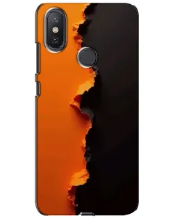 Чехол для Xiaomi Mi A2 Lite с картинкой «Оранжевый разлом»