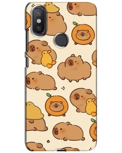 Чехол для Xiaomi Mi A2 Lite с картинкой «Капибары с апельсинами»
