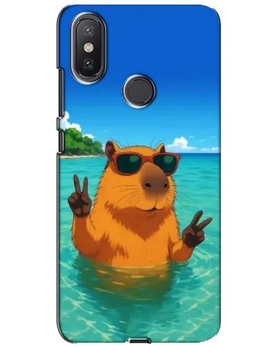 Чехол для Xiaomi Mi A2 Lite с картинкой «Морская капибара»