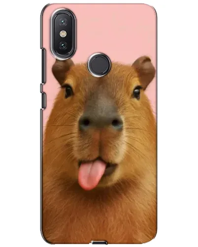Чехол для Xiaomi Mi A2 Lite с картинкой «Капибара с языком»