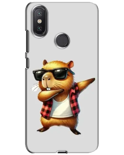Чехол для Xiaomi Mi A2 Lite с картинкой «Капибара рэпер даб»
