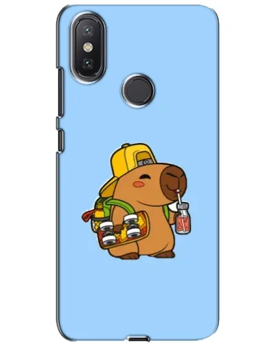 Чехол для Xiaomi Mi A2 Lite с картинкой «Капибара на скейте»