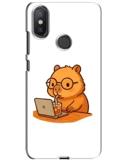 Чехол для Xiaomi Mi A2 Lite с картинкой «Капибара с ноутбуком» Чехол для Xiaomi Mi A2 Lite с картинкой «Капибара с ноутбуком»
