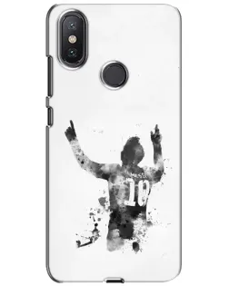 Чехол для Xiaomi Mi A2 Lite с картинкой «Черно-белый силуэт Месси» Чехол для Xiaomi Mi A2 Lite с картинкой «Черно-белый силуэт Месси»