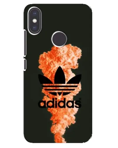 Чехол для Xiaomi Mi A2 с картинкой «Оранжевый дым Adidas»