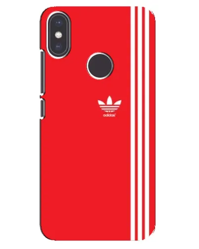 Чехол для Xiaomi Mi A2 с картинкой «Красный минимализм Adidas»