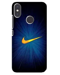 Чехол для Xiaomi Mi A2 с картинкой «Синий пульс Nike»