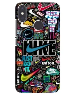 Чехол для Xiaomi Mi A2 с картинкой «Яркий коллаж Nike»