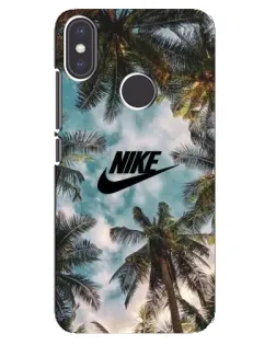 Чехол для Xiaomi Mi A2 с картинкой «Тропический принт Nike»