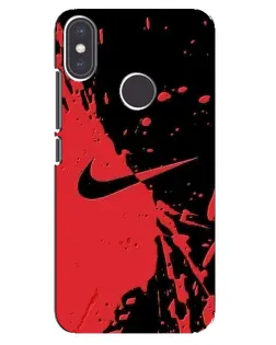 Чехол для Xiaomi Mi A2 с картинкой «Красные брызги Nike»