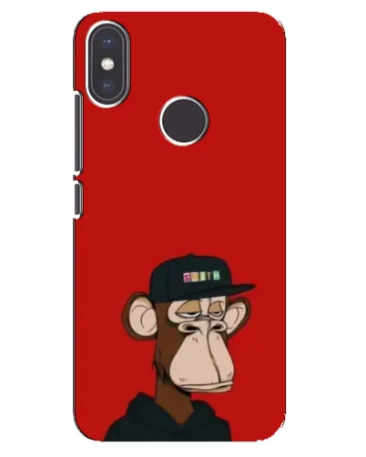 Чехол для Xiaomi Mi A2 с картинкой «Bored Ape — красный фон» Чехол для Xiaomi Mi A2 с картинкой «Bored Ape — красный фон»
