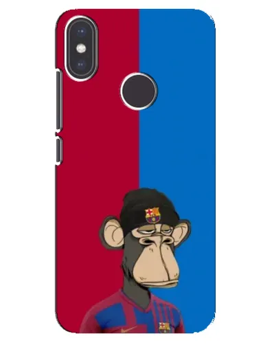 Чехол для Xiaomi Mi A2 с картинкой «Bored Ape — фанат Барсы» Чехол для Xiaomi Mi A2 с картинкой «Bored Ape — фанат Барсы»