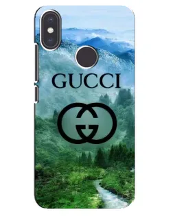 Чохол для Xiaomi Mi A2 з картинкою «Gucci — гірський пейзаж»
