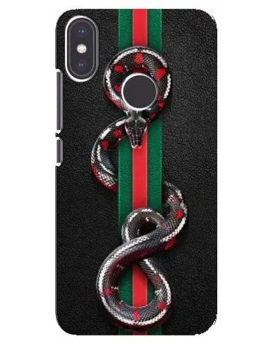 Чехол для Xiaomi Mi A2 с картинкой «Gucci — змея на полосе» Чехол для Xiaomi Mi A2 с картинкой «Gucci — змея на полосе»