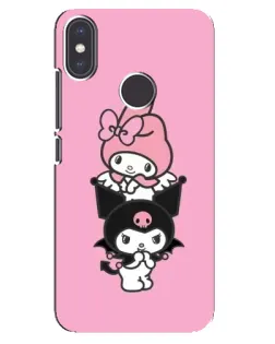 Чехол для Xiaomi Mi A2 с картинкой «My Melody и Kuromi» Чехол для Xiaomi Mi A2 с картинкой «My Melody и Kuromi»