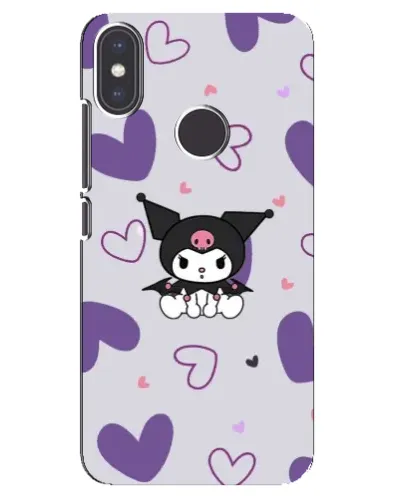 Чехол для Xiaomi Mi A2 с картинкой «Kuromi и лавандовые сердца»