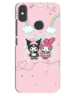 Чехол для Xiaomi Mi A2 с картинкой «My Melody и Kuromi» Чехол для Xiaomi Mi A2 с картинкой «My Melody и Kuromi»