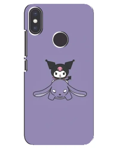 Чехол для Xiaomi Mi A2 с картинкой «Kuromi на лиловом фоне»